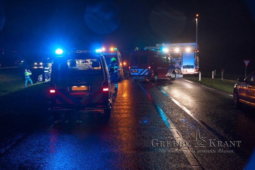 Rhenen, 16 december 2015. Frontale aanrijding op de Rijnbrug. Fotograaf: Hans Hoekstra