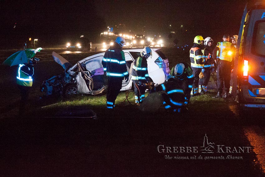 Rhenen, 16 december 2015. Frontale aanrijding op de Rijnbrug. Fotograaf: Hans Hoekstra