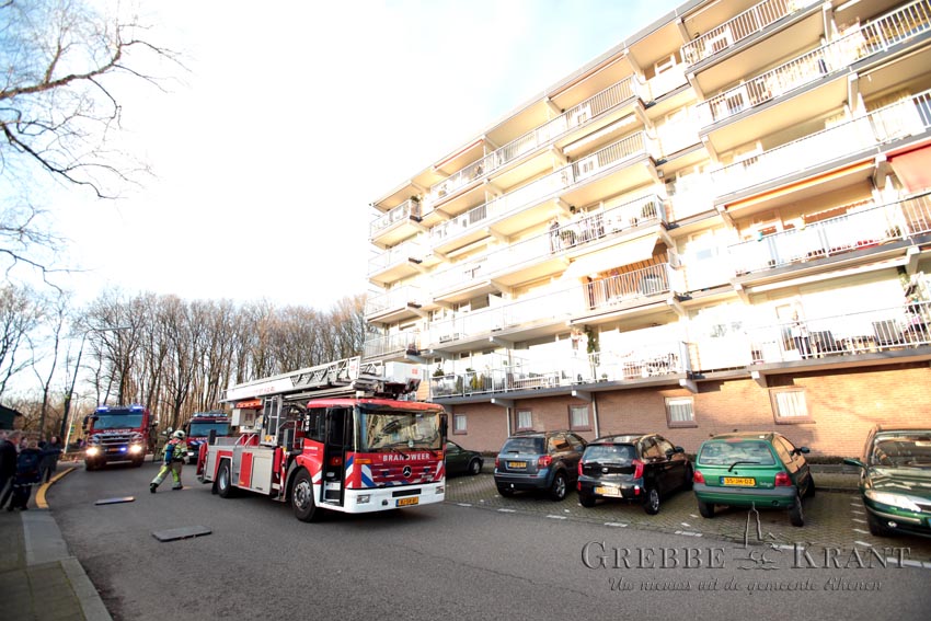 Rhenen, 08 januari 2016. Kleine brand Kleine Kampen. Fotograaf: Peter Kuhl.